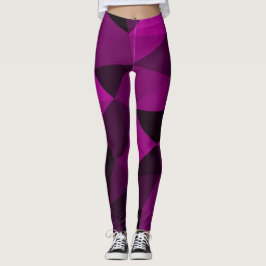 Rosa-schwarzes geometrisches Maschenmuster Leggings