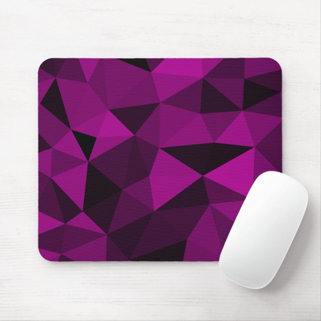 Rosa-schwarzes geometrisches Maschenmuster Mousepad (Mit Mouse)