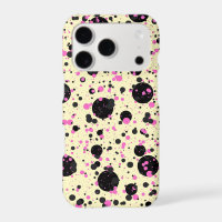 Rosa & schwarzes Polka-Punkt-Glamour-Muster