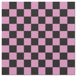 Rosa-schwarzes Schachbrettmuster Stoff
