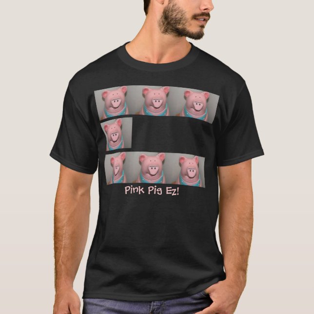 Rosa Schwein Ez! T-Shirt (Vorderseite)