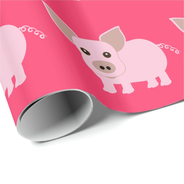 Rosa Schwein-Geschenk-Packpapier Geschenkpapier (Rolleneckpunkt)