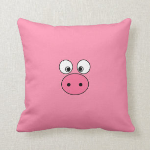 Rosa Schwein-Gesicht und Gammler! Kissen