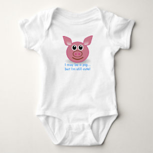 Rosa Schwein - ich bin noch niedlicher Entwurf Baby Strampler