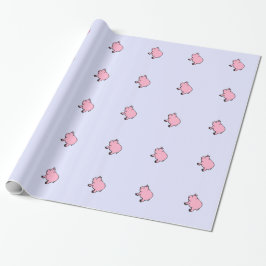 Rosa Schwein, Packpapier, 30" x 6' Geschenkpapier