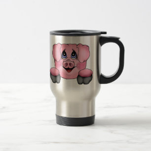 Rosa Schwein-Reise-Kaffee-Tasse Reisebecher