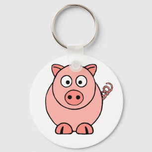 Rosa Schwein Schlüsselanhänger