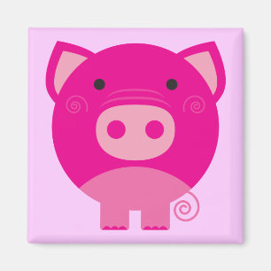 Rosa Schwein-T-Shirts und Geschenke Magnet