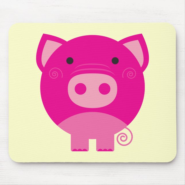 Rosa Schwein-T-Shirts und Geschenke Mousepad (Vorne)