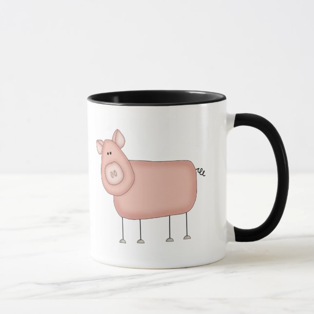 Rosa Schwein-T - Shirts und Geschenke Tasse (Rechts)