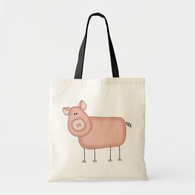 Rosa Schwein-T - Shirts und Geschenke Tragetasche (Vorne)