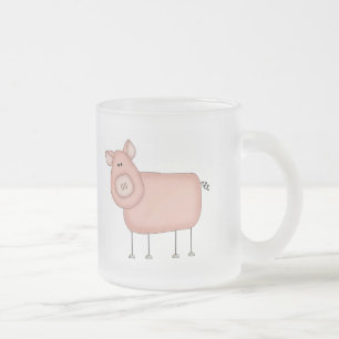 Rosa Schweine-T-Shirts und Geschenke Mattglastasse