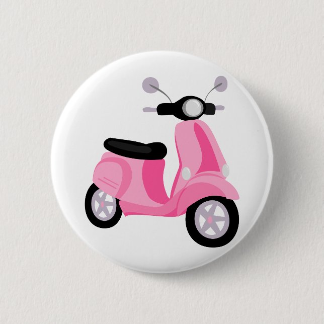 Rosa Scooter Button (Vorderseite)