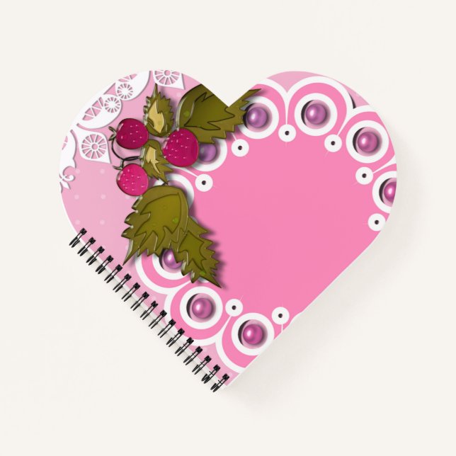 Rosa Scrapbooking Notizbuch (Vorderseite)
