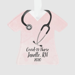 Rosa Scrub Top Nurse 2020 Ornament