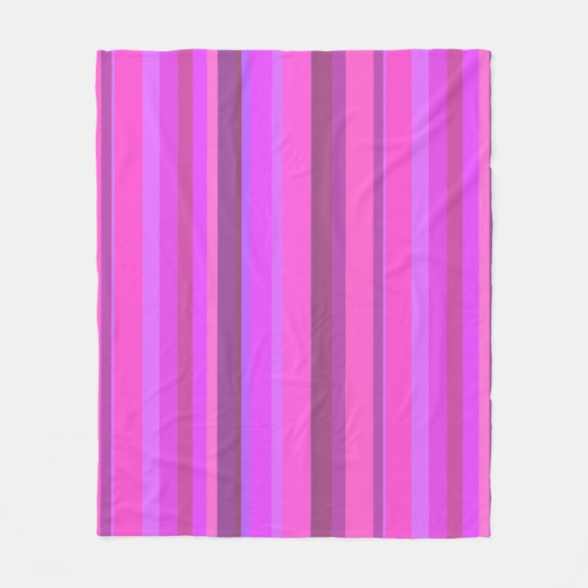 Rosa senkrechte Streifen Fleecedecke (Vorderseite)