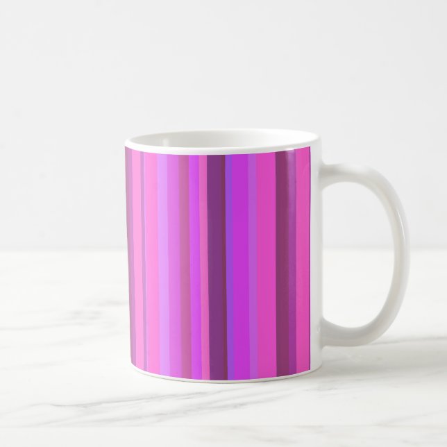 Rosa senkrechte Streifen Kaffeetasse (Rechts)