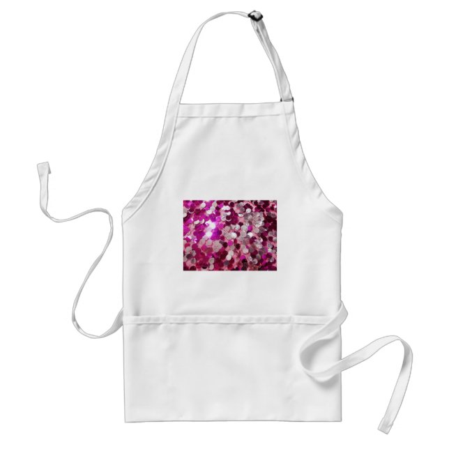 Rosa Sequins-Glitzern-Mode fertigen mit Text Schürze (Vorne)