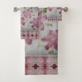 Rosa Shabby Chic Badhandtuch Set