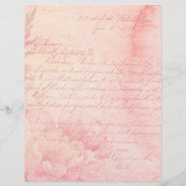 Rosa Shabby Chic Scrapbook Paper