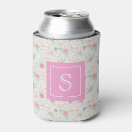 Rosa Shabby Chic Tee Party Personalisiert Dosenkühler