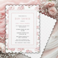 Rosa Shabby Chic Vintag Baby Girl Dusche