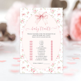 Rosa shabby florale Bogen Baby-Merkmale Shower-Spi