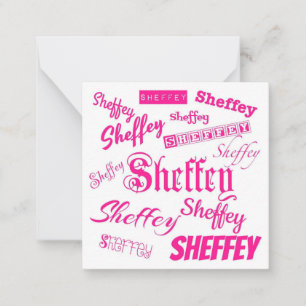 Rosa Sheffey-Schriftart - 9572 Mitteilungskarte