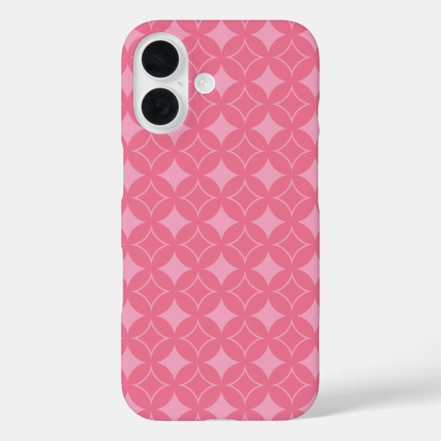 Rosa Shippo-Muster iPhone 16 Hülle (Rückseite)