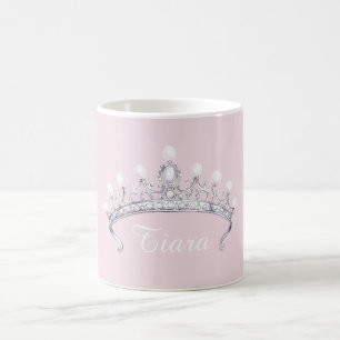 Rosa Silber-Tiara Kaffeetasse