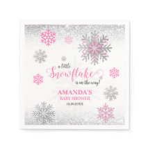 Rosa silberner glitzernder Schneeblume Winter-Baby