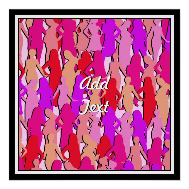 Rosa Silhouette Poster (Vorderseite)