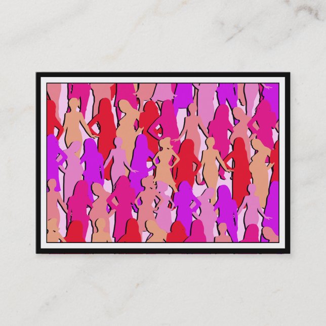 Rosa Silhouette Visitenkarte (Vorderseite)