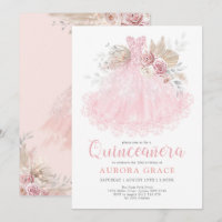 Rosa Silver Quinceañera Kleid Mis Quince 15 Años