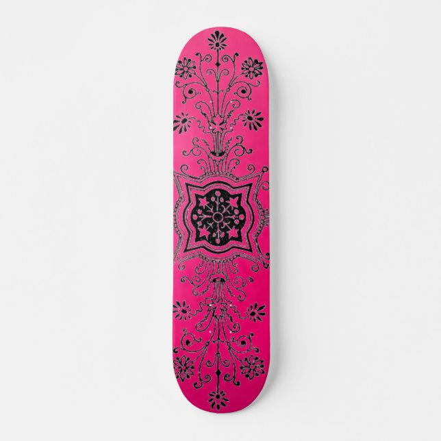 Rosa Skateboard für Formgebung (Vorne)