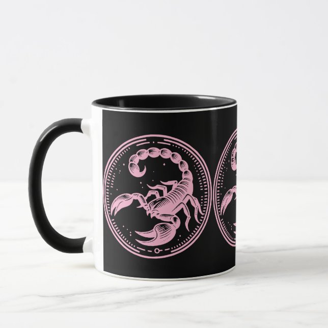 Rosa Skorpion Astrologie Zodiac Sign Skorpio Tasse (Links)