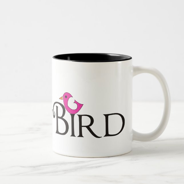 Rosa Snowbird Zweifarbige Tasse (Rechts)