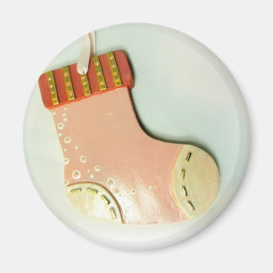Rosa Socken-Verzierung Magnet