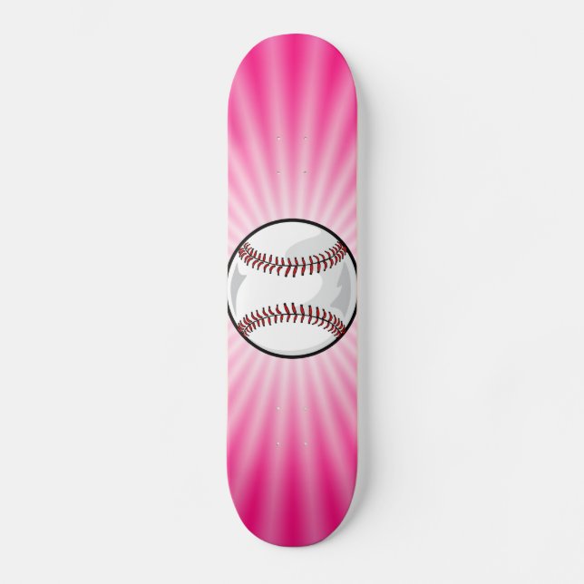 Rosa Softball Skateboard (Vorderseite)