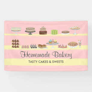 Rosa Softs Leckere Bäckerei Kuchen Süßigkeiten Can Banner