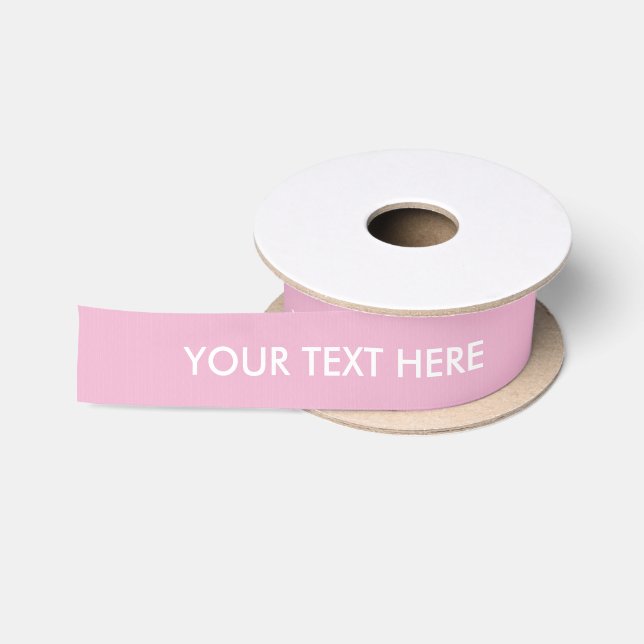 ROSA SOLID.WITH DIY TEXT DES CHIC-RIBBON_PRETTY SATINBAND (Spule)
