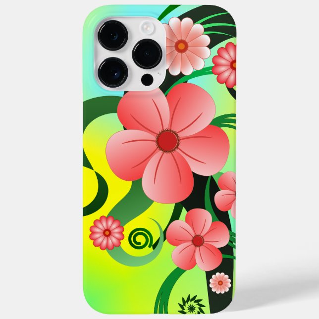 Rosa Sommer Blume Tropischer Hibiskus Blumenstrauß Case-Mate iPhone Hülle (Rückseite)