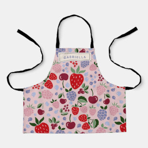 Rosa Sommerfrucht Beeren Brautjungfer Personalisie Schürze
