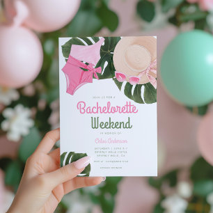 Rosa Sommerglamour   Junggesellinnen-Abschied Einladung
