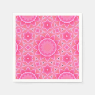 Rosa Sonne und Sterne Mädchen Mosaikmuster Serviet Serviette