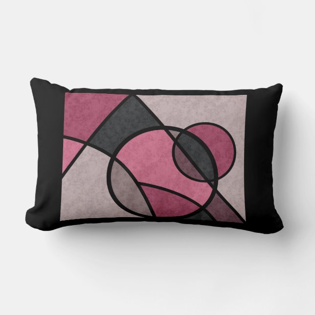 Rosa Sonnenaufgang, abstrakt Lendenkissen (Vorderseite)