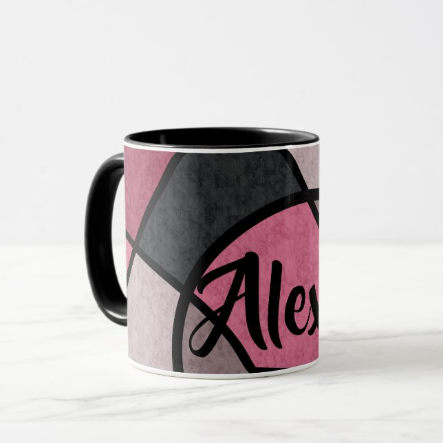 Rosa Sonnenaufgang, abstrakt Tasse (Vorderseite Links)