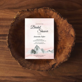 Rosa Sonnenaufgang Brautdusche einladen Einladung