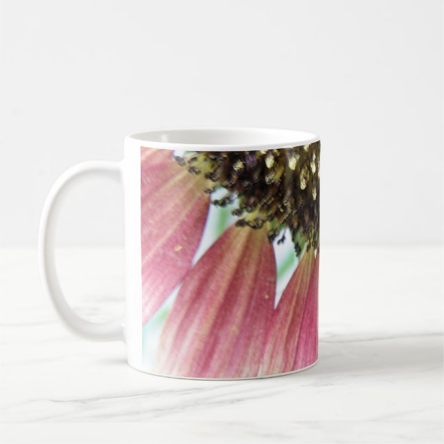 Rosa Sonnenblume Tasse (Links)