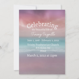 Rosa Sonnenuntergang Feier zum Leben Einladung